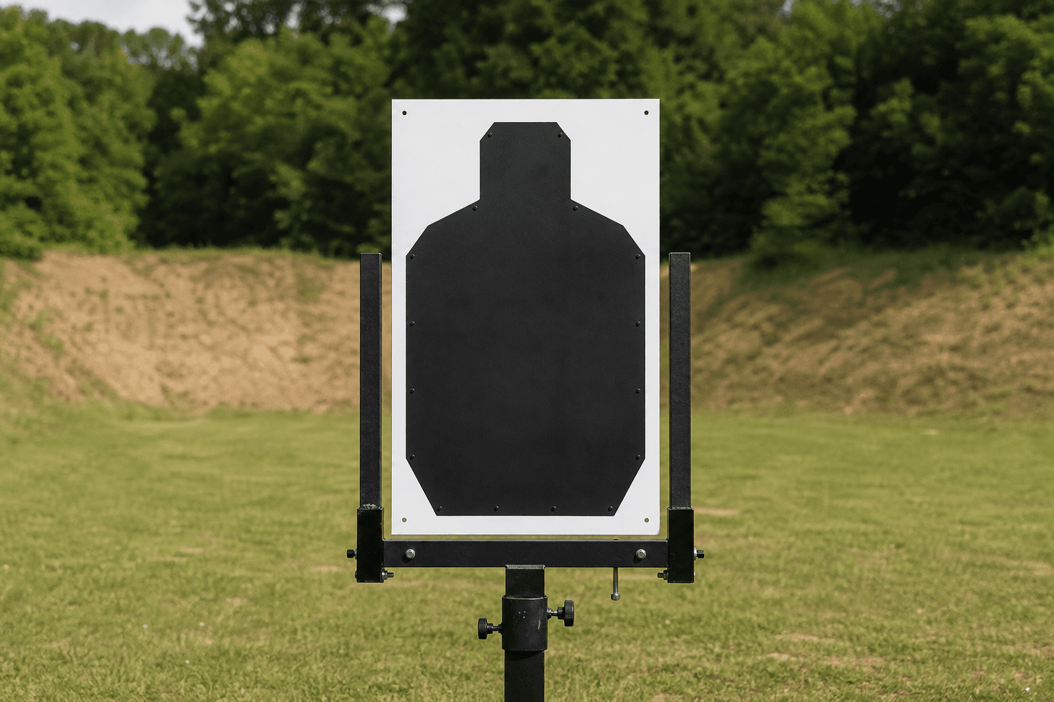 C50 metallic silhouette target discipline tile