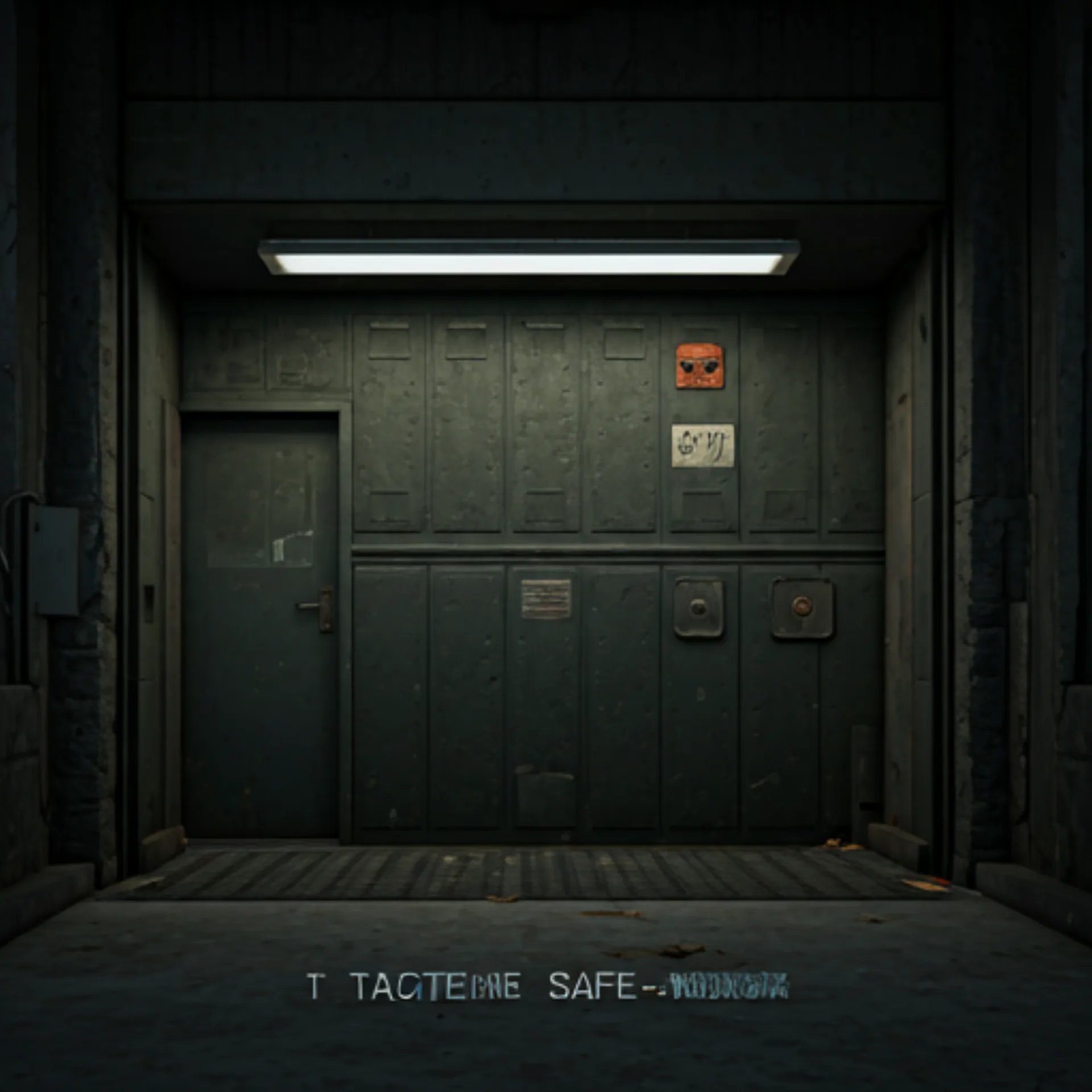 High-tech indoor shooting range with tactical screens and amber lighting