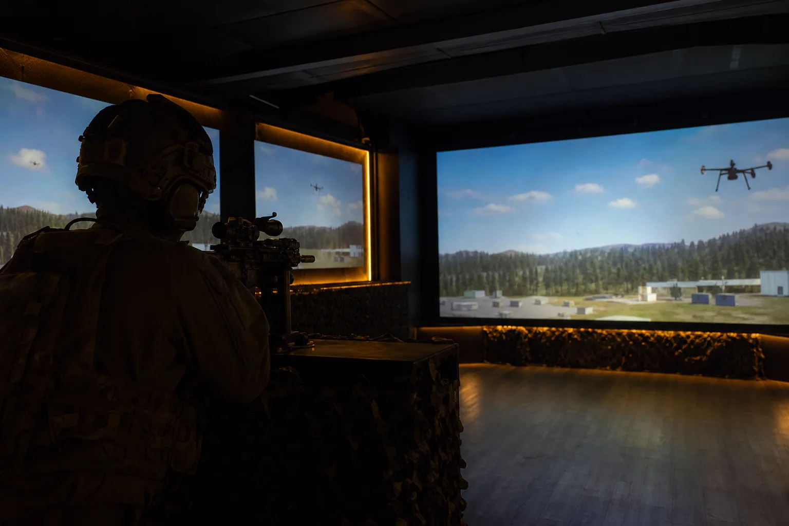 Formación counter-UAS de defensa en simulador Marksman ST3